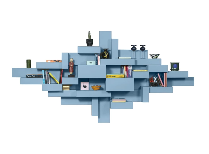 Set Boekenschap Primitive Blue Avio 44001BU-AV Qeeboo