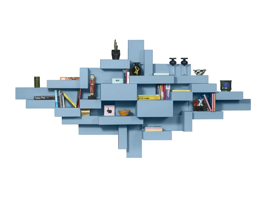 Set Boekenschap Primitive Blue Avio 44001BU-AV Qeeboo