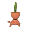 Zijkant Plantenbak Turtle Carry Planter Terracotta 36004TE Qeeboo