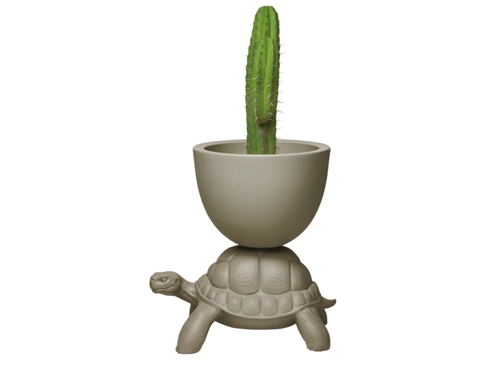 Zijkant Plantenbak Turtle Carry Planter Dove Grey 36004DG Qeeboo