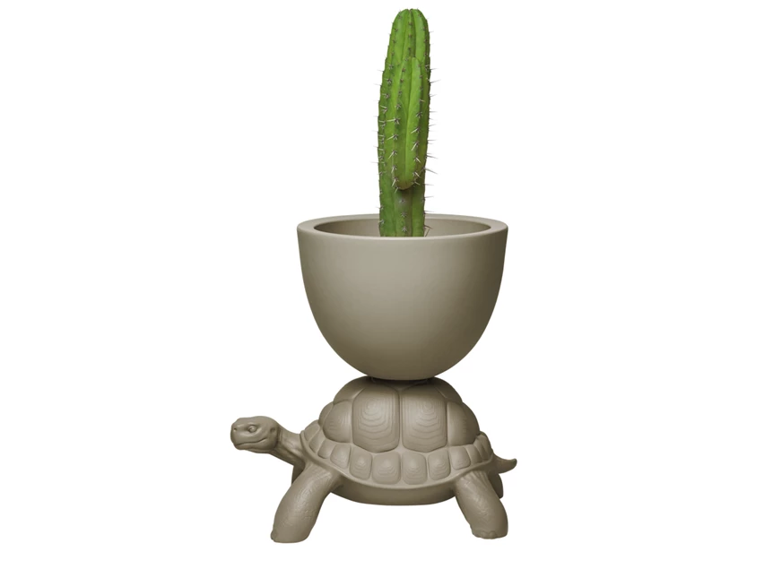 Zijkant Plantenbak Turtle Carry Planter Dove Grey 36004DG Qeeboo