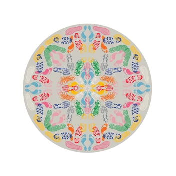 Tapijt Let's Dance Human Traces Light Round 42005RD-LT Qeeboo