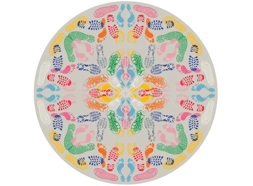 Tapijt Let's Dance Human Traces Light Round 42005RD-LT Qeeboo