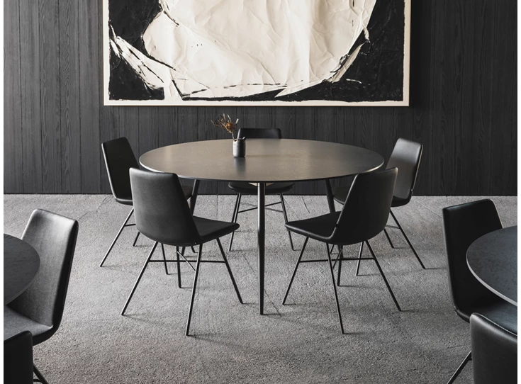 Tafel Marguerite Round keramiek Black Iron Joli