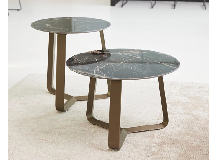 Sfeerfoto Salontafel Curve rond keramiek Joli