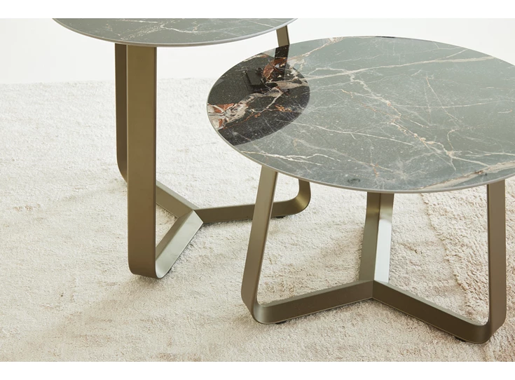 Detail Salontafel Curve rond keramiek Joli