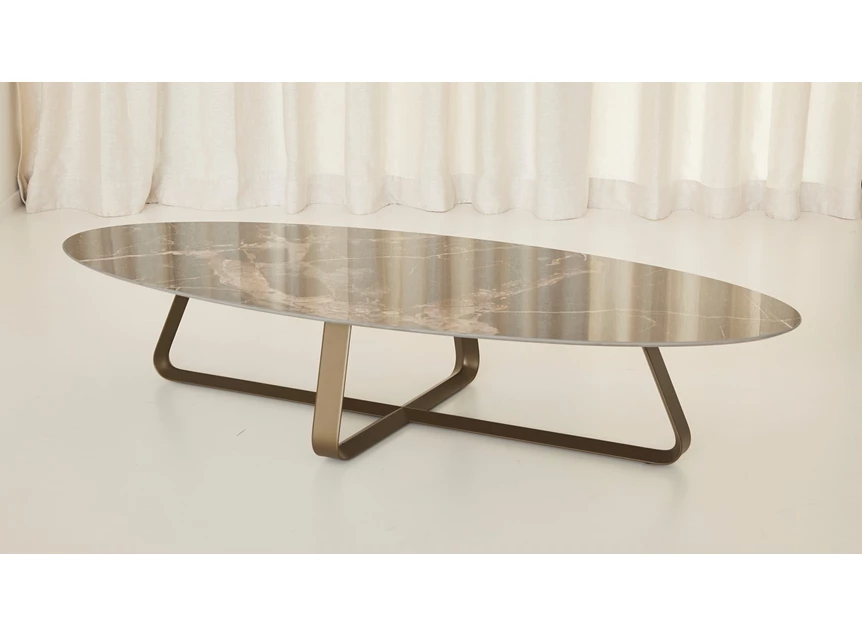 Sfeerfoto Salontafel Curve elyps keramiek Joli