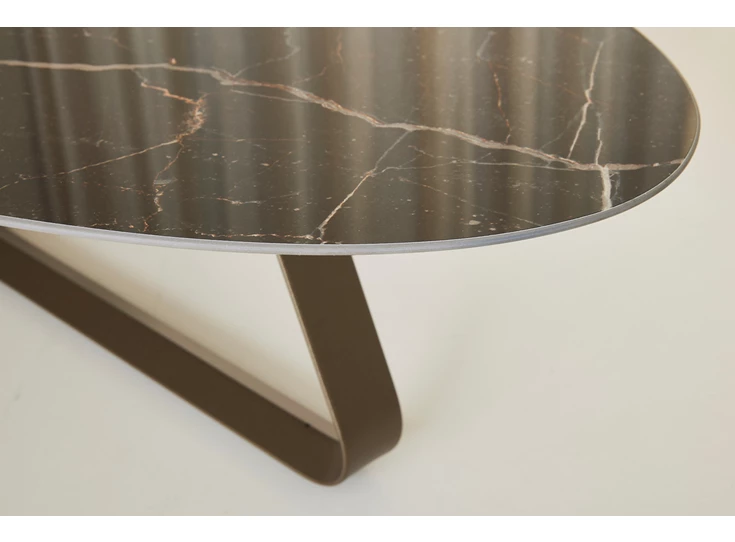 Zijkant Salontafel Curve elyps keramiek Joli