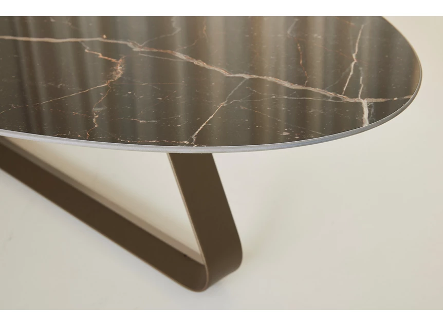 Zijkant Salontafel Curve elyps keramiek Joli