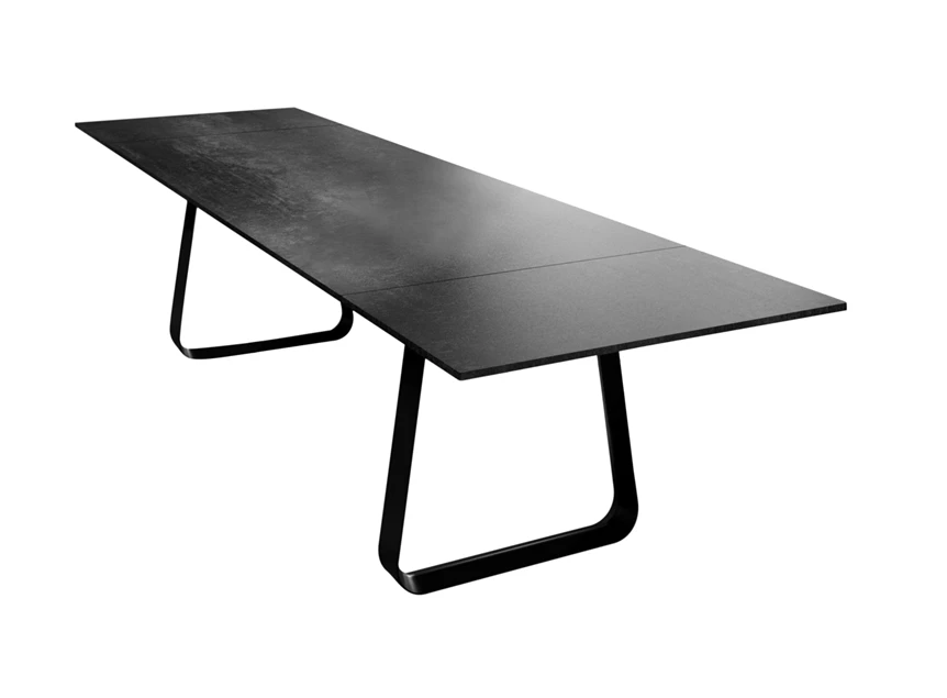 Verlengbare rechthoekige tafel Curve Joli