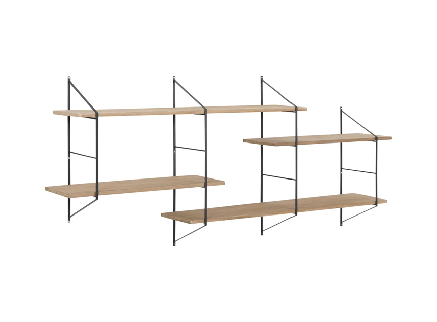 18042 Actona belfast wandrek 4 planken natuur schuin