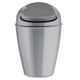 5777665 Koziol Del S swing-top prullenbak 5L diep grijs vuilbak