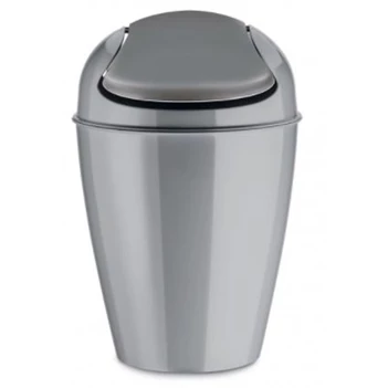 5777665 Koziol Del S swing-top prullenbak 5L diep grijs vuilbak