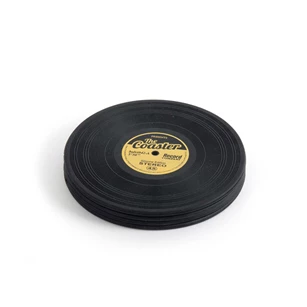 Coasters LP vinyl silicone glas onderleggers onderzetters balvi B25416 bergers set/4