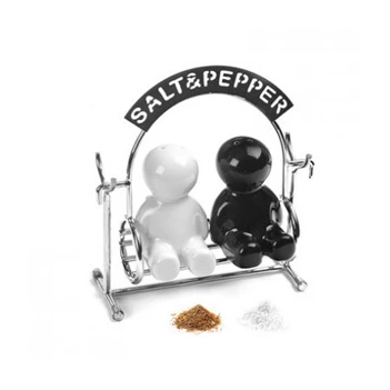 S&P metal ceramic balvi B25006 peper en zoutvat ventjes schommel keramiek metaal bergers