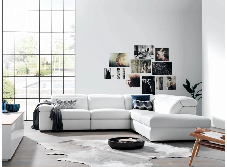 Lele leder hoeksalon Max Divani Italiaans design