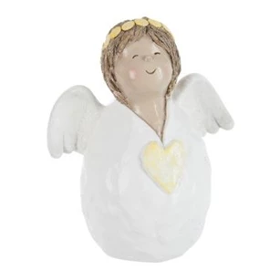 62554 J-Line Jolipa Beeldje Engel M Wit