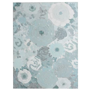 83555 J-line Jolipa schilderij bloemen abstract muntgroen