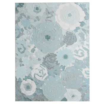 83555 J-line Jolipa schilderij bloemen abstract muntgroen