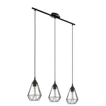 94189 tarbes hanglamp 3 lichtpunten zwart eglo