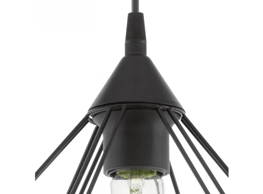 94188 tarbes hanglamp breed zwart metaal eglo 1 lichtpunt detail