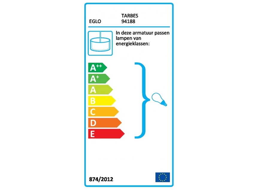 94188 tarbes hanglamp breed zwart metaal eglo 1 lichtpunt technisch