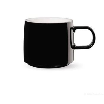 muga mug black/white zwart/wit 0,35l