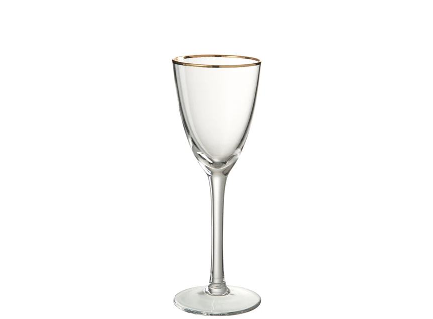 75218 wijnglas gouden rand