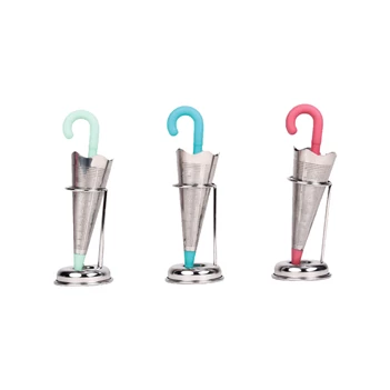 Tea infusor umbrella thee infuser paraplu bergers helio ferretti metaal