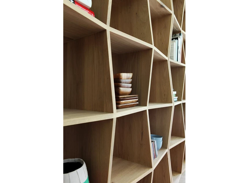 Detail Oak Z Rack rek 50779 open vakken massief eik hout Ethnicraft