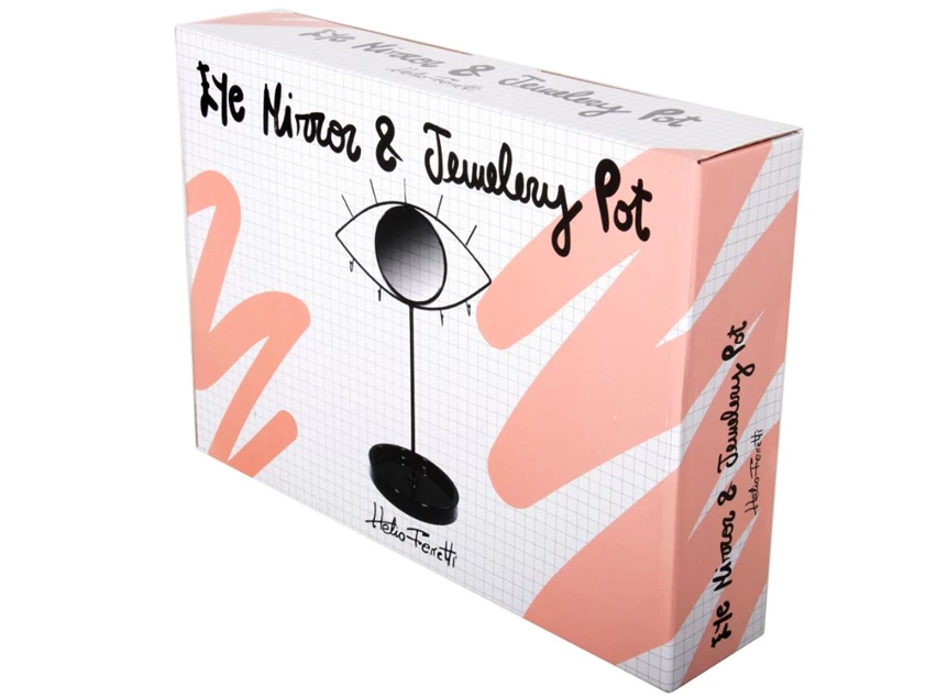 H121347 eye mirror jewelry pot spiegel zwart bergers verpakking