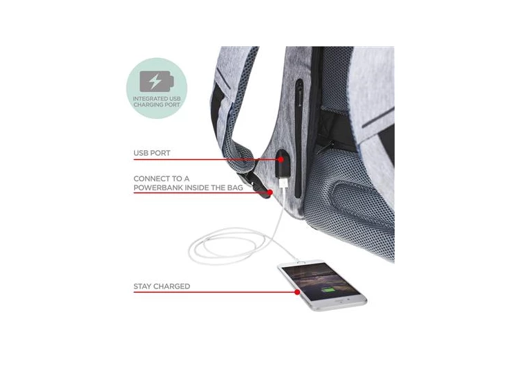 bergers xd design rugzak anti-diefstal anti theft blauw pastel beveiliging bobby