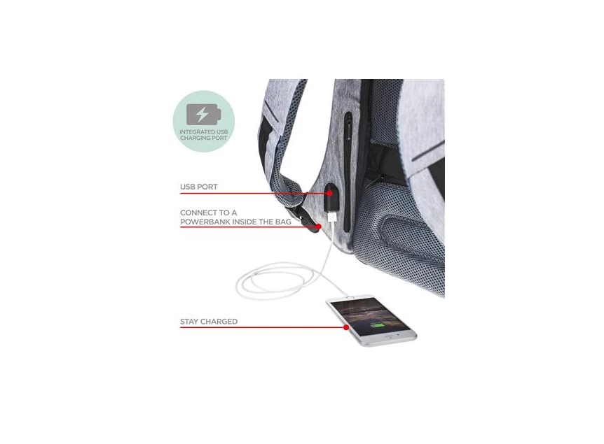 bergers xd design rugzak anti-diefstal anti theft blauw pastel beveiliging bobby