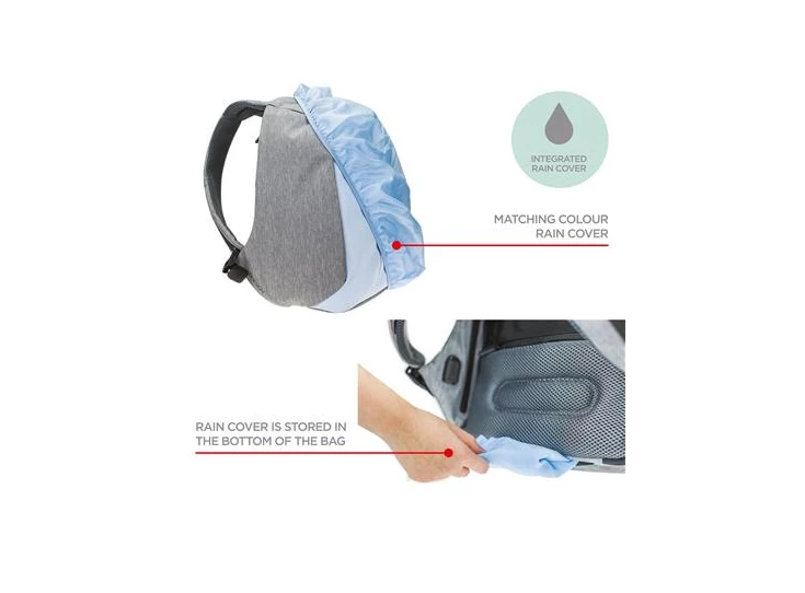 bergers xd design rugzak anti-diefstal anti theft blauw pastel beveiliging bobby
