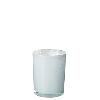 66094 Jolipa J-Line Theelichthouder Sneeuw M Wit Ø10cm H13cm