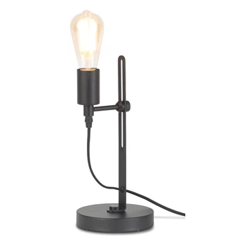 Seattle tafellamp black zwart metaal textiel snoer schakelaar E27 fitting 40W it's about romi verlichting verstelbaar