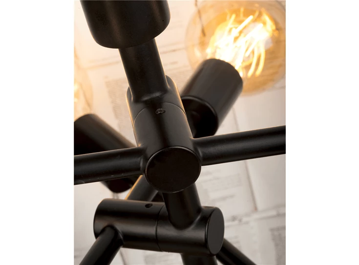 Nashville it's about romi verstelbaar E27 40W modern design verlichting tafellamp zwart metaal black 6 fittingen