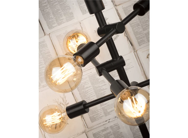 Nashville it's about romi verstelbaar E27 40W modern zwart metaal black 6 fittingen verlichting design tafellamp