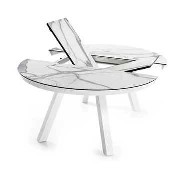 Esla rond keramiek tafel eettafel mobliberica elegant stabiliteit spaans design