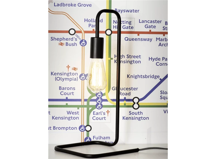 London lijnen industrieel verlichting it's about romi E27 40W tafellamp bureaulamp ijzer zwart metro