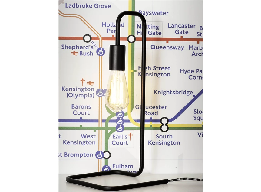 London lijnen industrieel verlichting it's about romi E27 40W tafellamp bureaulamp ijzer zwart metro