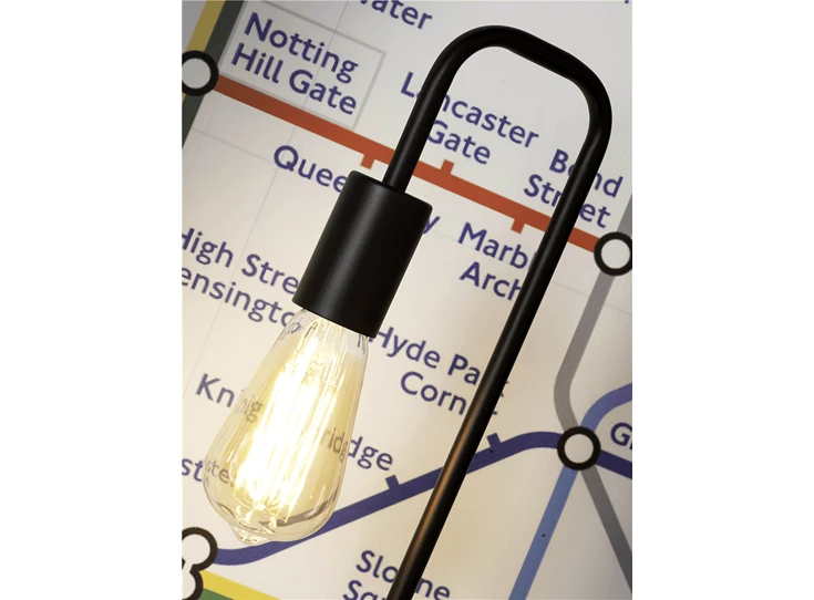London lijnen verlichting it's about romi E27 40W tafellamp bureaulamp ijzer zwart metro industrieel