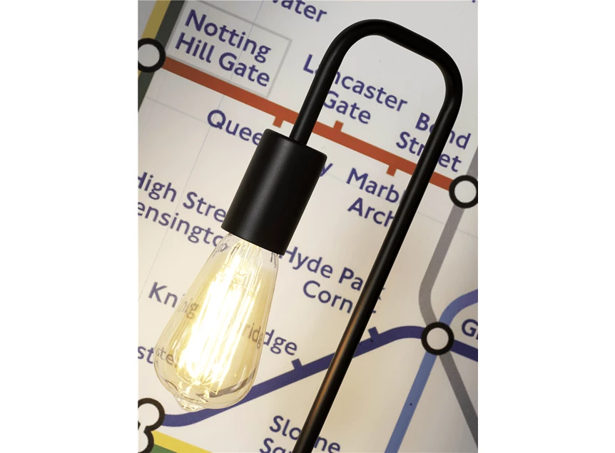 London lijnen verlichting it's about romi E27 40W tafellamp bureaulamp ijzer zwart metro industrieel