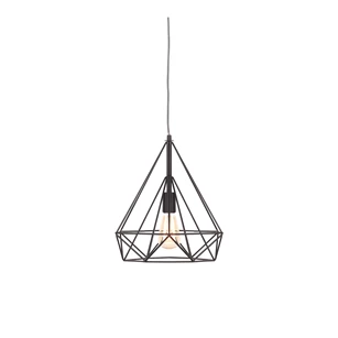 Antwerp it's about romi E27 industrieel hanglamp 40W pendel zwart black draadwerk ijzer frame stalen