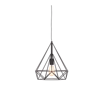 Antwerp it's about romi E27 industrieel hanglamp 40W pendel zwart black draadwerk ijzer frame stalen