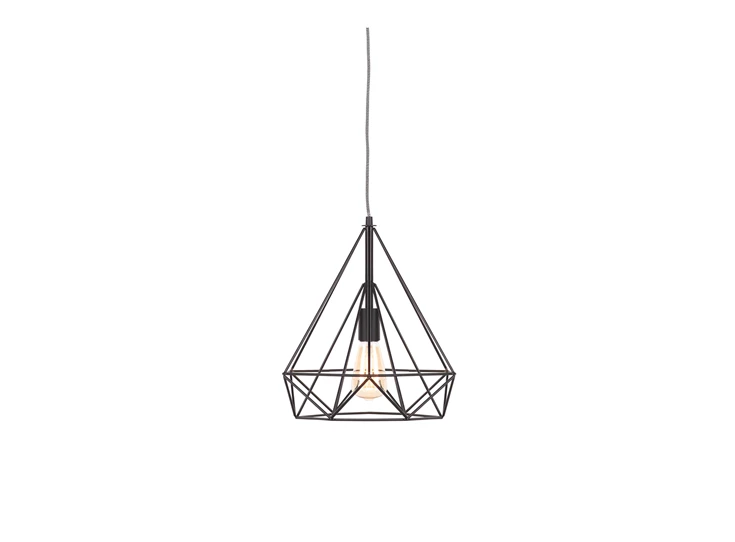 Antwerp it's about romi E27 industrieel hanglamp 40W pendel zwart black draadwerk ijzer frame stalen