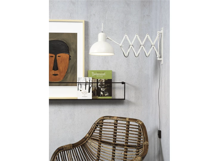Aberdeen draaibaar schaar wandlamp it's about romi industrieel 40W uitschuifbaar wit mat