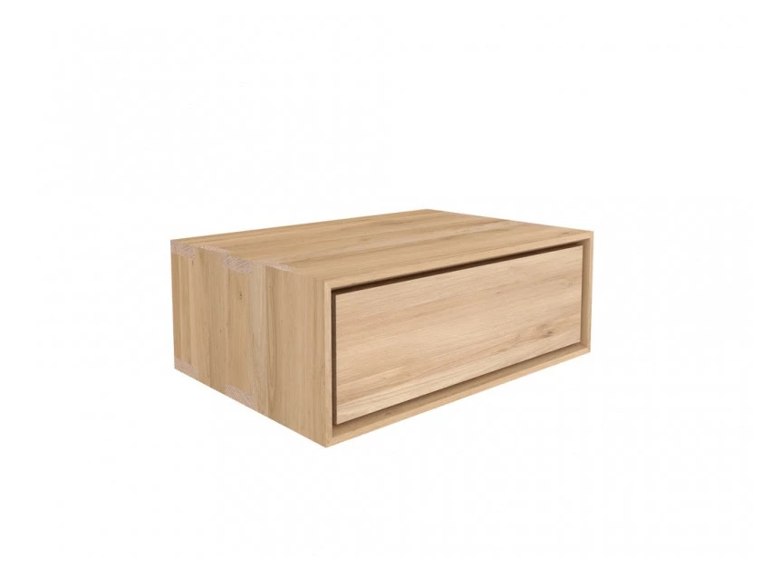 Zijkant Oak Nordic Hanging Bedside Table 51224 nachttafel lade hangend massief eik hout Ethnicraft