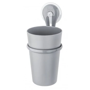 5822632 Koziol Loop cool grey toothbrush tumbler holder 0,3L