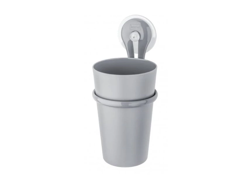 5822632 Koziol Loop cool grey toothbrush tumbler holder 0,3L